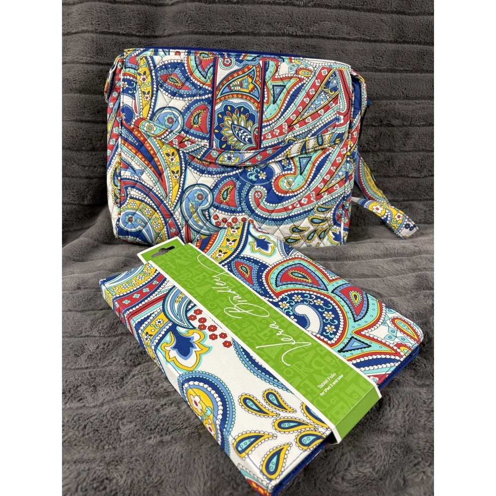 Lot Of 2 Vera Bradley Tablet Folio & Tablet‎ Hipster Marina Paisley